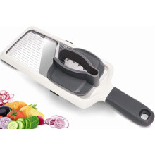 Mandoline Slicer for Kitchen, Adjustable Stainless Steel Blade, Vegetable Slicers, Slicer Vegetable Cutter with NO-slip Grip, Gray