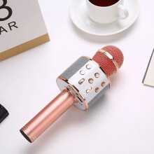 Professional Handheld Wireless Karaoke Microphone USB Speaker Microphone for Kids Music Player Singing Recorder KTV