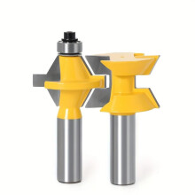120 Degree Lock Miter Router Bit 1/2 Inch 8mm 12mm Shank Tungsten Carbide Blades for Wood Slotting Tenoning Panel Joining