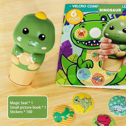 Reusable Sticker Book Rabbit Design Green with 100 Stickers