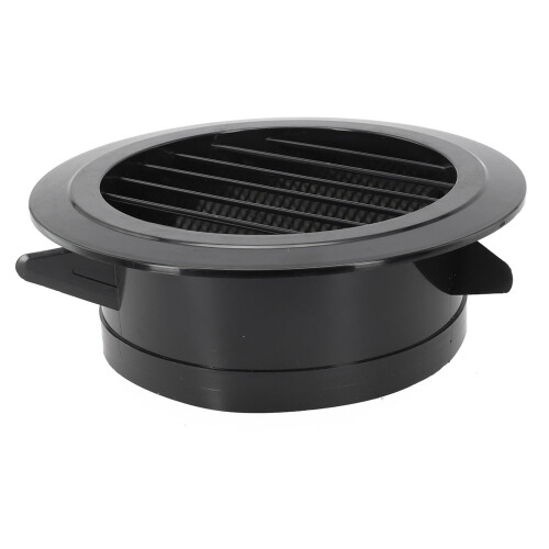 Efficient Airflow Black ABS Round Ventilation Hose Diffuser Grille Cover Wall Ceiling Mounting Easy Cleaning & Low Noise 2