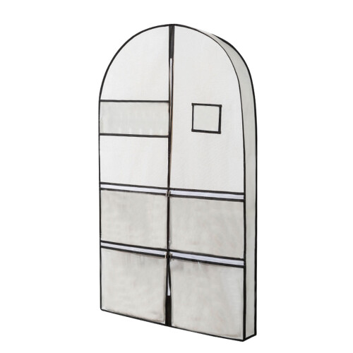 Space-Saving Hanging Garment Bag with Self-Compression Zipper, Hanger Included – Compatible with Down Coat Storage