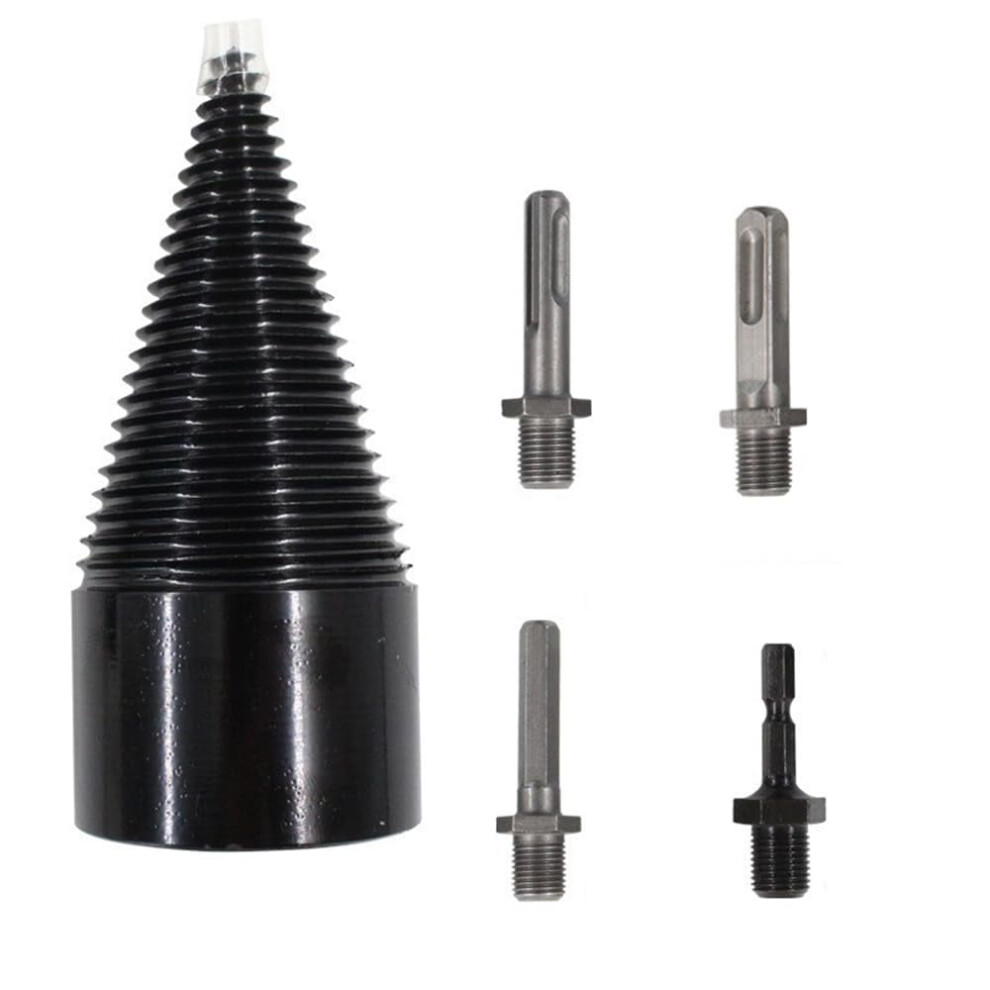 5Pcs Firewood Splitter Drill Bit Set High Speed Wood Splitting Screw Cone Driver 42Mm Drill Bit 9327961867864