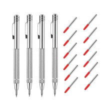 4PCS Tungsten Carbide Scriber with Magnet Engraving Pens with 12 Replacement Marking Tips for Glass/Ceramics/Metal Sheet
