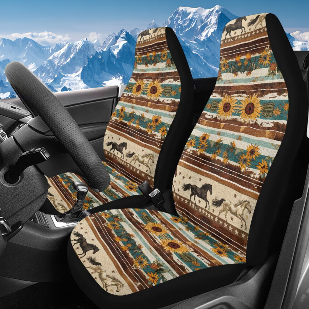 Soft Ethnic Tribal Aztec Car Seat Covers Â High Back, Full Coverage, Compatible With Most Cars Coral 9327961867277