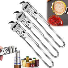 2026 Adjustable Stainless Steel Jar Opener – Multifunctional Can & Lid Opener for Weak Hands, Manual Kitchen Accessory