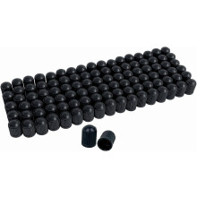 100 Pack Plastic Valve Stem Caps, Universal Stem Covers for Car, Motorbike, Trucks, Bike, Bicycle (Black)