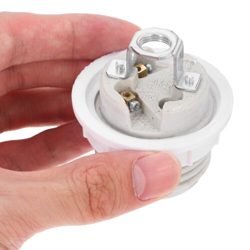 1Pack White Ceramic Light Socket for Commercial Users in Ceiling Lights 5.40X5.30X5.30CM 2