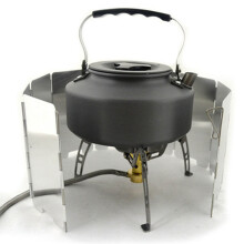 Folding Camp Burner Plates Stove Windscreen Lightweight Aluminum Camping for Outdoor Adventures