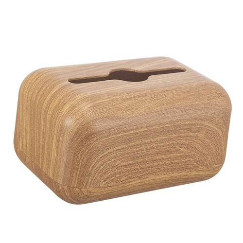 Tissue Box Cover Rect 200g ABS Original Wood Color