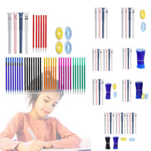 Thermal Erasable Gel Pen 0.5mm with Cute Cartoon Eraser Set