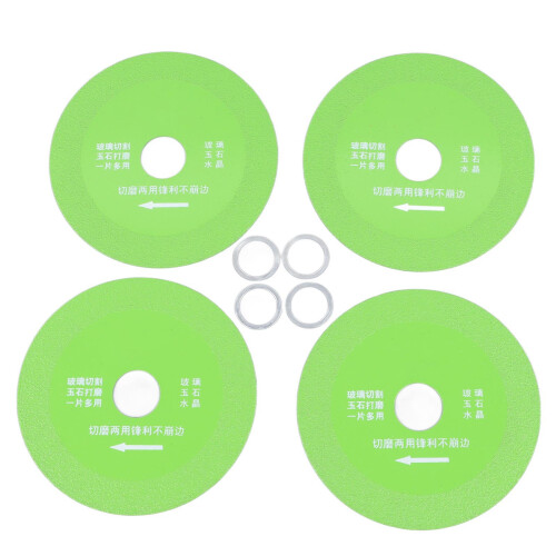 4 Pcs Glass Cutting Disc 10cm Green Thin Saw Blade 2