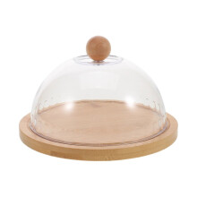 Round Transparent Butter Box with Lid Cake Stand Glass Dome Lid for the Kitchen