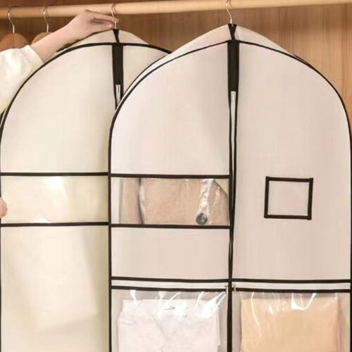 Space-Saving Hanging Garment Bag with Self-Compression Zipper, Hanger Included – Compatible with Down Coat Storage 1
