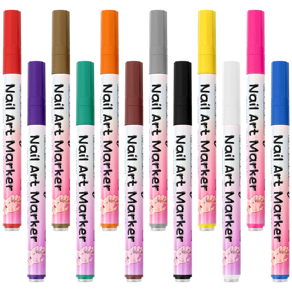 24/12 Colours Nail Art Pens Set Doodle Pen for DIY Nail Art Painting Tool Point Graffiti Dotting Pen for DIY Manicure Tools