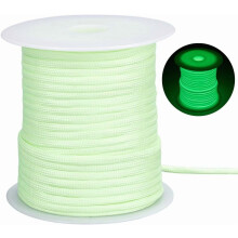 102ft/31m Glow-in-Dark Paracord Kit, 4mm Green Polyester Luminous Survival Cord with Spool – Compatible with DIY Crafts