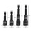 4 Piece Magnetic Socket Nut Driver Drill Bit Set with Hexagonal Handle 6