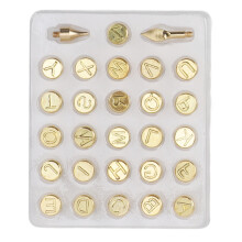 26-Piece Brass Alphabet Burning Tips, Letter Branding Set for Wood, Leather & Paper DIY Projects - 6.3x4.7x0.8 Inches