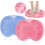 2-pack silicone shower brush with massage brush 1