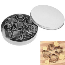 Cookie Cutters Moulds DIY Stainless Steel Biscuit Slicer Geometric Shapes Mini Kitchen Baking Accs
