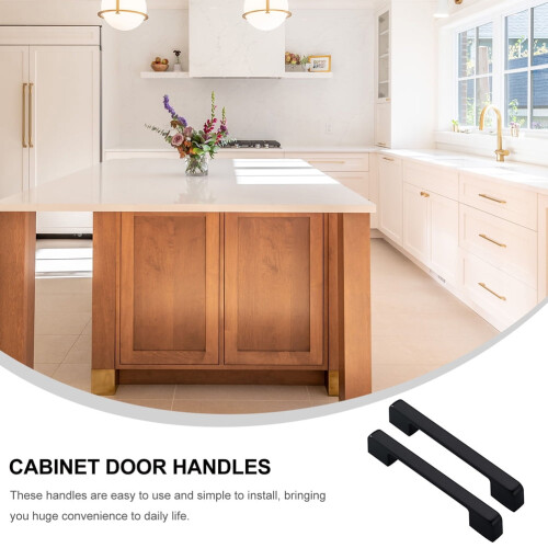 Metal wardrobe handles black pull bezel 1 piece 2
