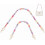 Rainbow Acrylic Bag Chains 44/63cm 2 pcs 1