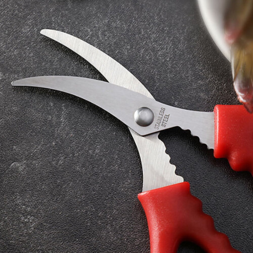 Seafood Tools Set Kitchen Shears Stainless Steel Red 3Pcs 1
