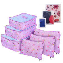9Pcs Travel Luggage Storage Bags Foldable Suitcase Organizer Travel Cubes Set for for Travel Accessories Purple Cherry