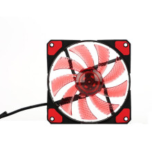 120mm LED PC Case Fan, 15-LED Quiet Cooling Fan with 4-Pin Connector, High Airflow Computer Fan for Gaming PC or Desktop, 12V
