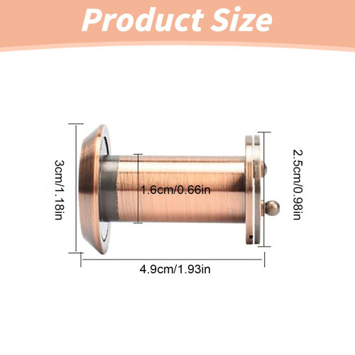 Solid Brass Door Peephole 220 Wide Angle for 35–60mm 2