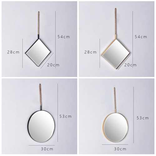 Bathroom Wall Mirror Wall-mounted Mirror 30X30CM Black 1