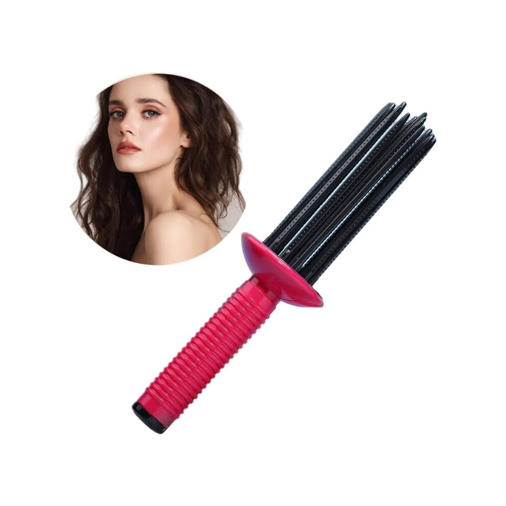 17-Teeth Fluffy Hair Curler â Portable Anti-Slip Curling Comb, Volumizer Styler, Compatible with Home & Salon