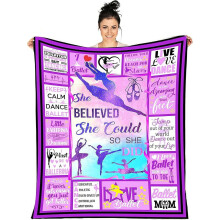 Couverture ultra douce à motif ballet pour filles et adolescentes – Cadeau d'anniversaire inspirant, couverture en flanelle confortable en toutes