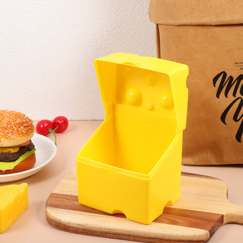 Yellow ABS Cheese Storage Box – Airtight, Stackable, 10.5 2