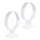 Topbathy Support de bandeau en acrylique blanc (lot de 2) 1