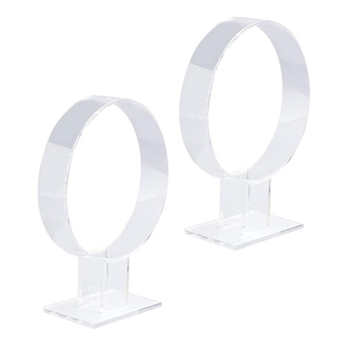 Topbathy Support de bandeau en acrylique blanc (lot de 2)