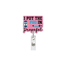 Acrylic Medical Retractable ID Badge Holder Medical Badge Reel with Rotating Alligator Clip for Healthcare ID Badge