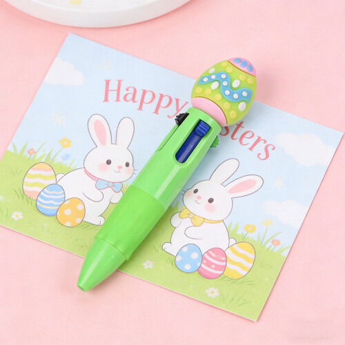 Retractable 4-color ballpoint pen Easter egg design
