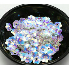 1000 White Cup Flower loose sequins Paillettes 10mm sewing Wedding craft