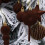 Flocked Christmas Balls Brown Plastic 24PCS 6