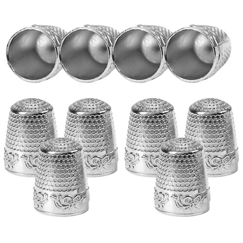 FRCOLOR MLINS 10Pcs Professional Finger Protector Copper Thimble for Small Finger Convenient Sewing Tool 2