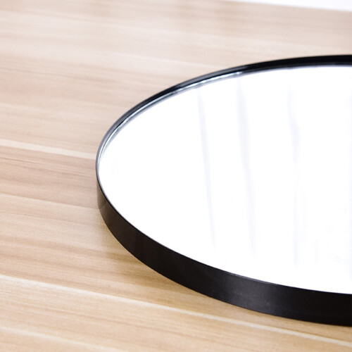 Bathroom Wall Mirror Wall-mounted Mirror 30X30CM Black 2
