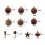 Velvet Christmas Balls Brown 24 PCS 8