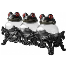 Witchy Frog Apothecary Spice Jars – Gothic Kitchen Storage, Salt & Pepper Shakers, Fun Seasoning Containers (1PC)