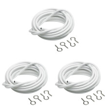 ETEREAUTY PVC Curtain Rope Assorted Color Easy to Use and Extendable 3Pcs