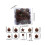 Flocked Christmas Balls Brown Plastic 24PCS 3