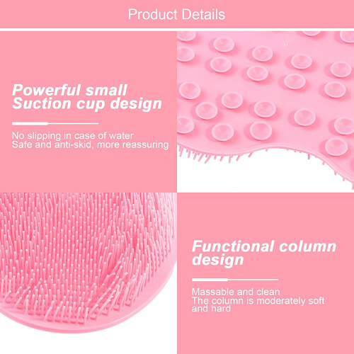2-pack silicone shower brush with massage brush 1