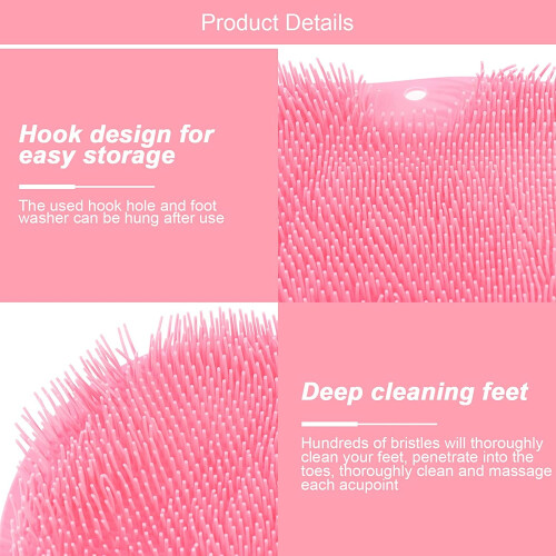 2-pack silicone shower brush with massage brush 2