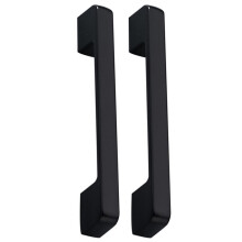 Metal wardrobe pulls black bezel handles