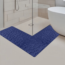 Tapis d'angle WZXPWT – Tapis absorbant et antidérapant en microfibre pour salon, cuisine, salle de bain et douche – Convient aux pièces humides